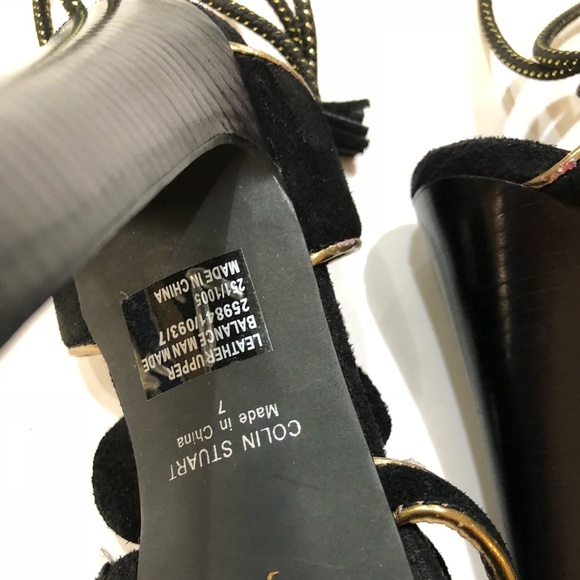 Colin Stuart Black Lace up Leather Heels. Sz 7 - Picture 4 of 7